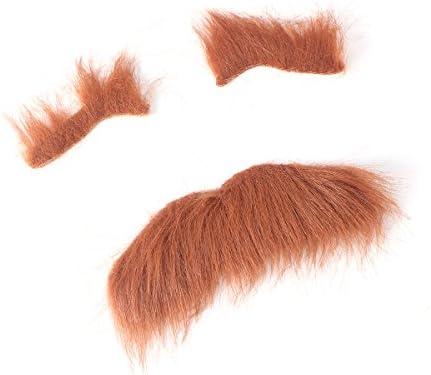 KODORIA Black Fake Mustache Beard Goatee Kit
