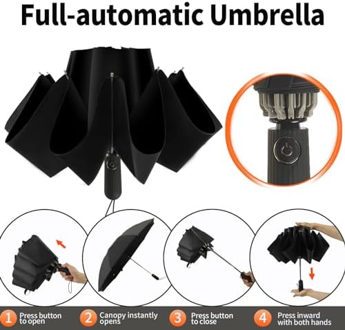 Compact Travel Umbrella with UV Protection