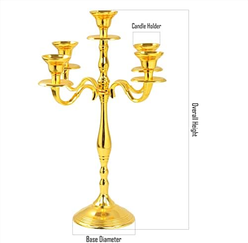 Candelabra Brass Plated Candlestick Holder 38 Inches Tall