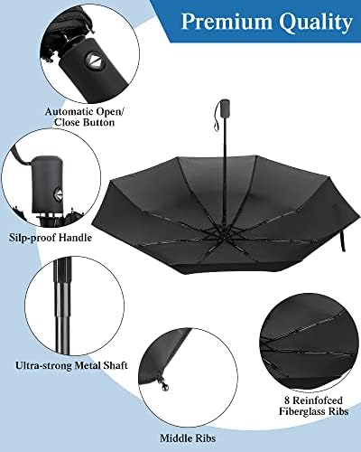 Yahenda 4 Pack Windproof Folding Travel Umbrellas