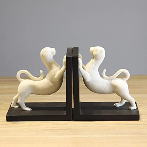 ZJDYDY Animal Bookend White Resin Desktop Decoration