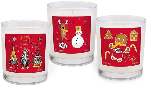 NFL 3-Pack Holiday Candle Combo by Pegasus Home Fashions