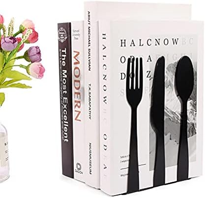 Pissente Cookbook Bookends 2 pcs Metal Book Stoppers