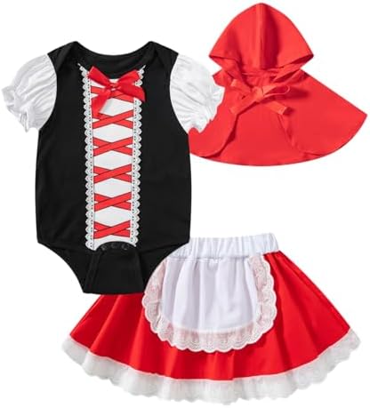 IWALUE Infant Girl Little Red Riding Hood Costume Set