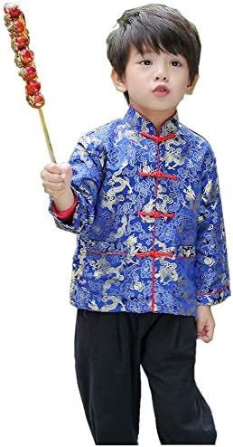 Little Boys Dragon Tang Coat Long Sleeve for Festival