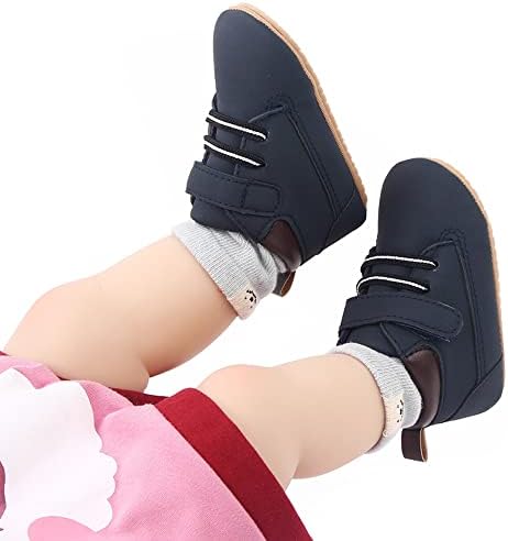 Meckior Toddler High Tops Soft PU Moccasins