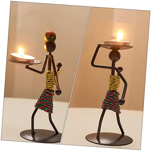 PRETYZOOM 3-Pack Gothic Candlestick Retro Decor