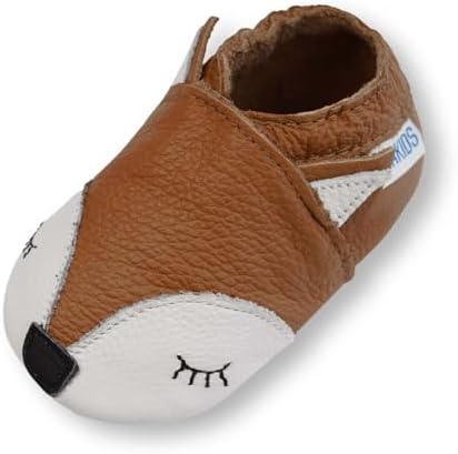 YIHAKIDS Soft Leather Baby Shoes for Crawling and First Walking