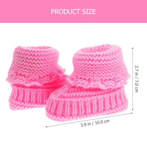 EXCEART Handmade Baby Knitting Shoes 0-6 Months
