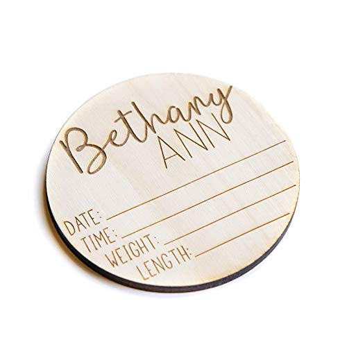 Newborn Announcement Sign - 4 5 6 Inch Sizes