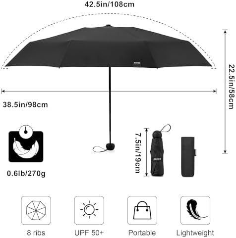 G4Free Compact Travel UV Umbrella UPF 50