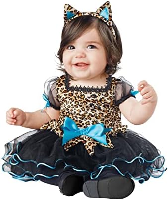 Lovable Leopard Baby Costume Dress with Bow and Headband
