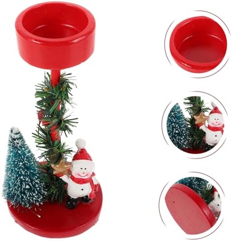 FUNOMOCYA Snowman Candle Holder Christmas Decor