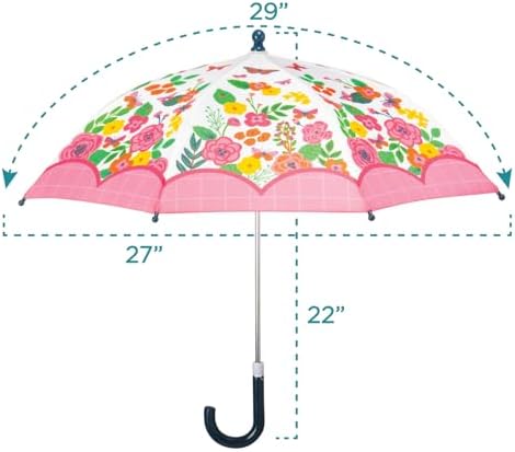 Stephen Joseph Toddler Umbrella with Pinch Free Closure and Bright Design