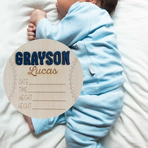 Personalized Boys Baseball 3D Newborn Name Sign