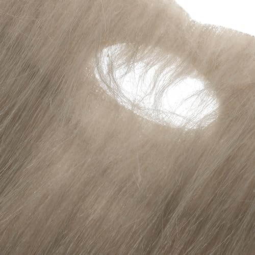 Alipis Grey Fake Beard and Mustache Set for Costume Parties
