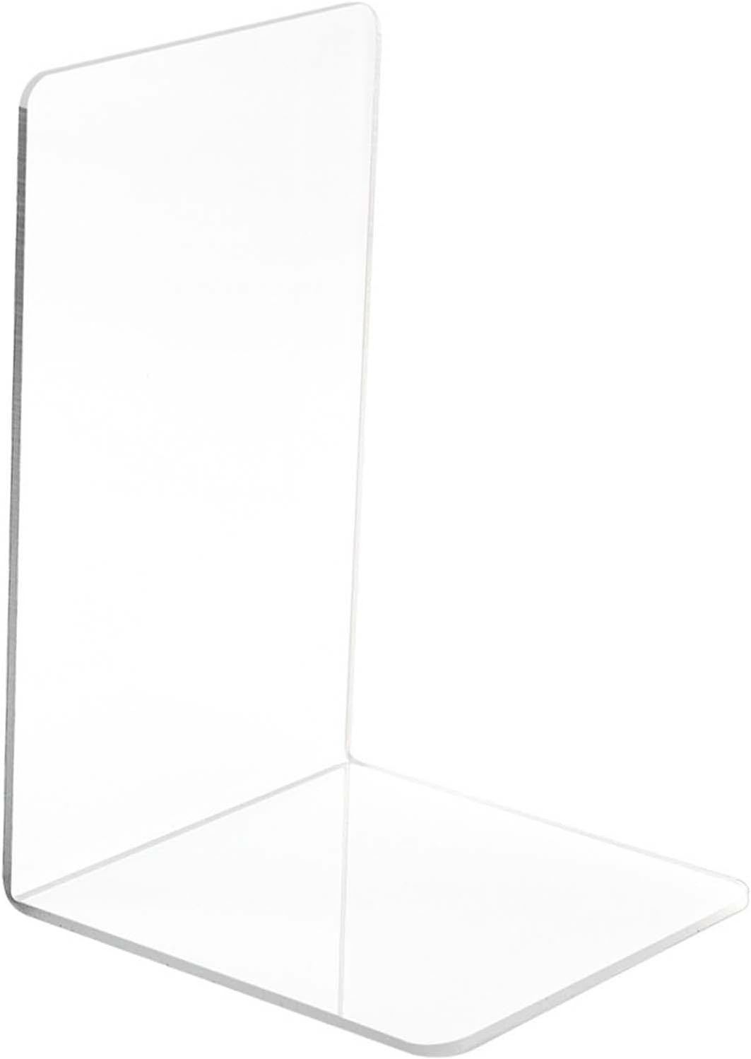 Acrylic Bookends Holder Organizer Non-Skid Book Stand 1