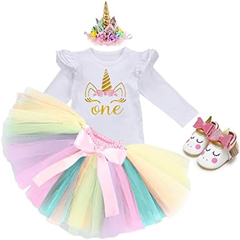 NEWEPIE Unicorn 1st Birthday Party Costume Set