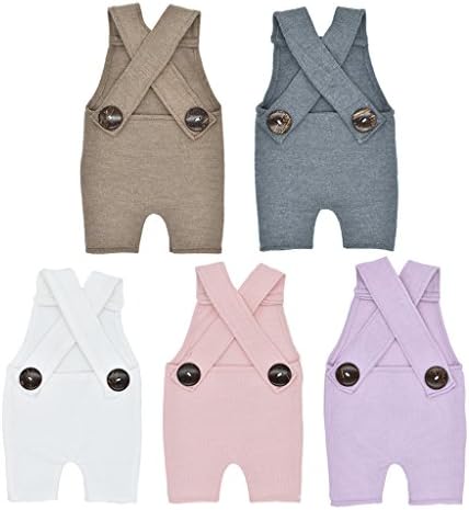 TZCX Newborn Costume Romper with Buttons and Picture Props