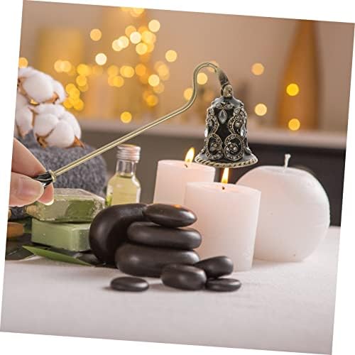 Gatuida Metal Candle Snuffer with Rhinestone Flower Design