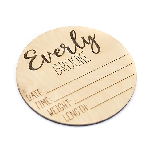 Personalized Wooden Baby Birth Announcement Sign 1