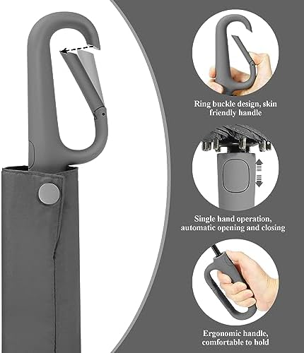 QWB TUMAAOTU Travel Umbrella with Carabiner Handle