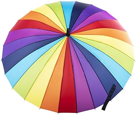 Totes Large Eco Auto-Open Stick Umbrella with J Hook Handle 1