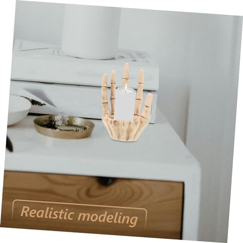VOSAREA Gothic Skeleton Hand Candle Holder