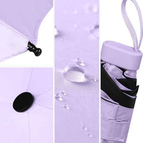 GUARAY Mini Umbrella with Case Lightweight Folding Travel Accessory