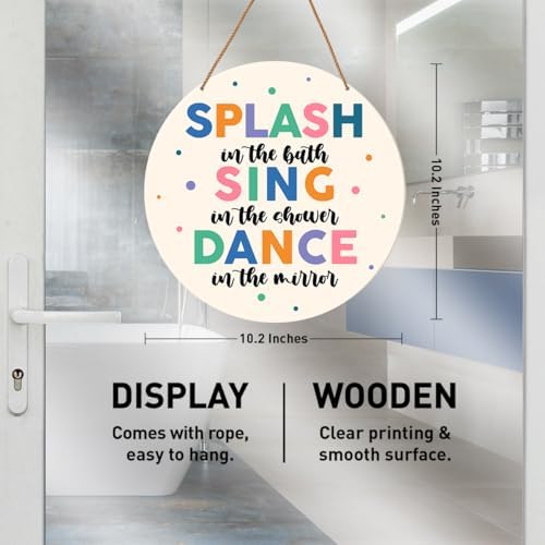 HSNBT Kids Boho Bathroom Wall Decor Sign