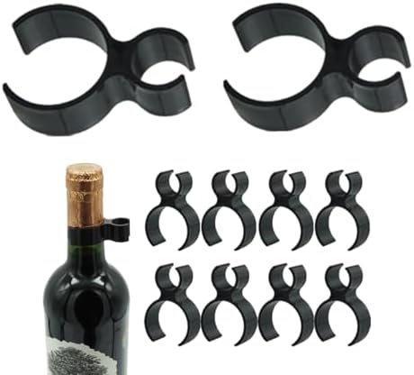 Champagne Bottle Safety Clips 10 Pack Black One-Clip Holder