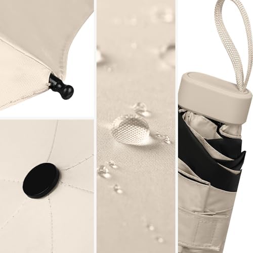 GUARAY Mini Umbrella with Case Portable UV Protection for Travel