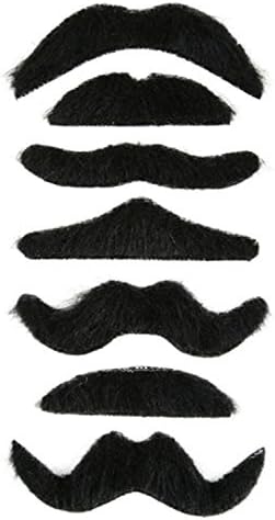 Joking Around Mustache Multipack - 5 Pcs Fake Adhesive Moustache and Facial Hair
