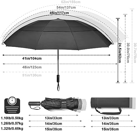 G4Free 46 Inch Windproof Travel Umbrella with Auto Open Close