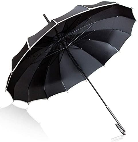 VIVI SKY Classic Peaked Stick Umbrella Black