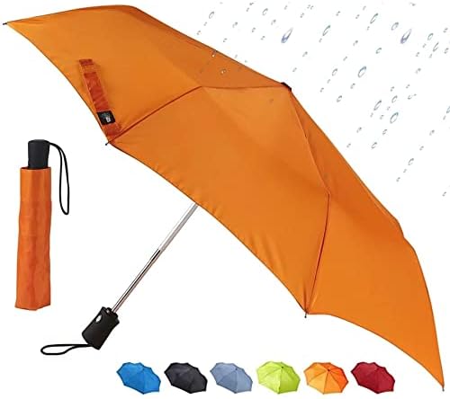 Lewis N Clark Travel Umbrella Orange