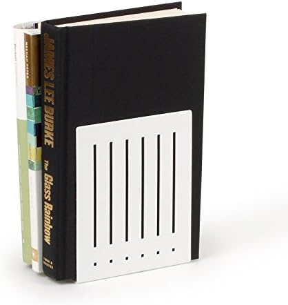 Spectrum Diversified Large Rectangle Bookends White 1