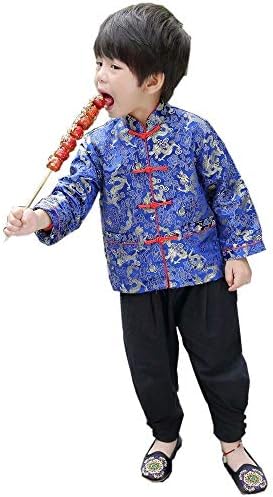 Little Boys Dragon Tang Coat Long Sleeve for Festival