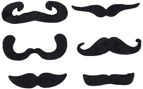 ABOOFAN 6pcs Santa Beard and Mustache Halloween Fake Facial Hair Prom Props