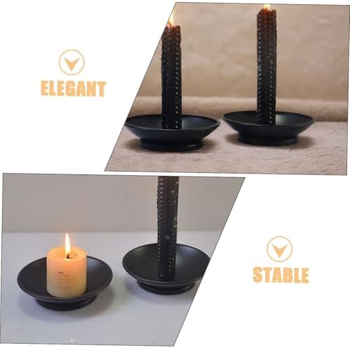 GOOHOCHY Rustproof Gothic Candlestick Holders Set 1