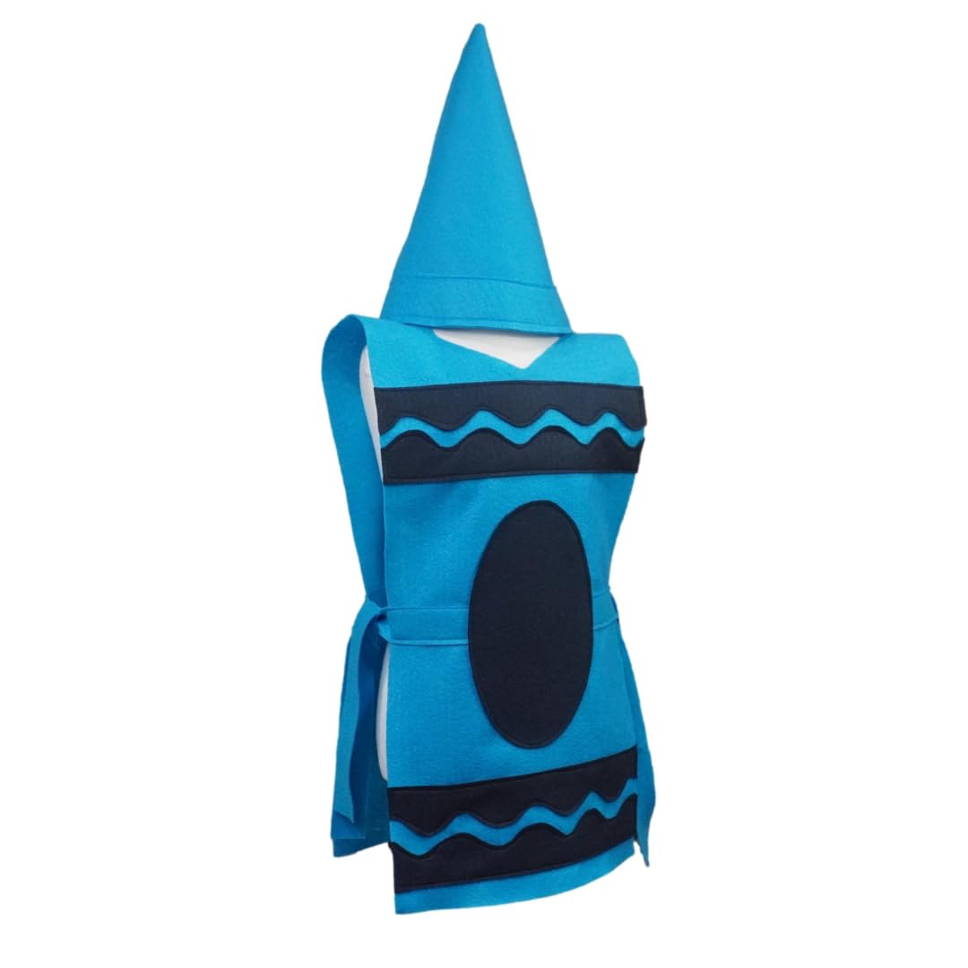 Light Blue Crayon Costume Set for Kids and Adults