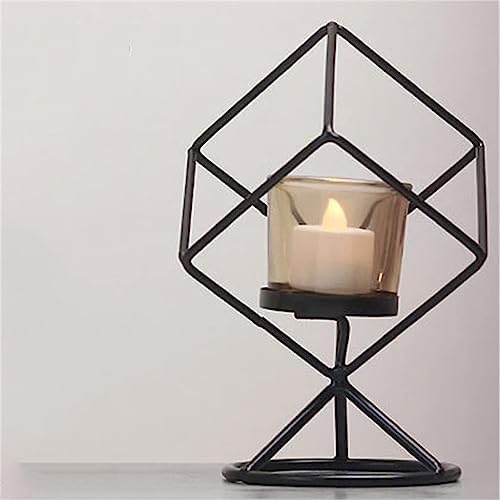 JUBIRO Geometric Iron Candlestick Holder 1