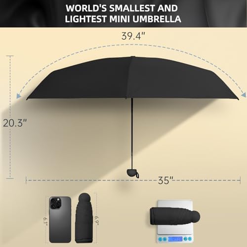 Trenovo Compact Travel Umbrella - UV Protection Lightweight Portable