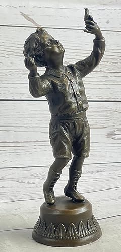 European Bronze Baby Boy Book End Art Deco Figure