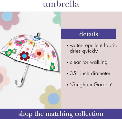 Kate Spade New York Clear Umbrella with Floral Design
