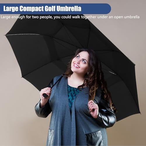 Fulynmen 62 Inch Windproof Travel Umbrella with Auto Open Close