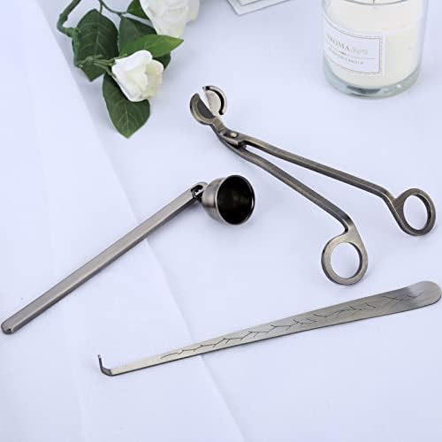 MUXSAM 3 in 1 Candle Accessories Set Silver