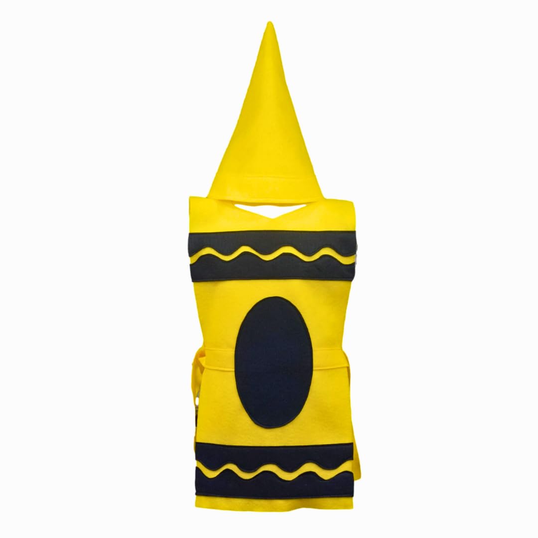 Yellow Crayon Costume Set - Tunic and Hat for All Ages