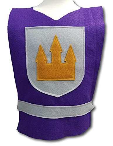 Medieval Knight Purple Tunic Costume for Kids and Teens