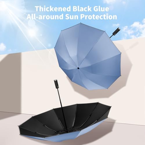 Yoobure Inverted Travel Umbrella 464 Windproof Lightweight Folding with UV Protection